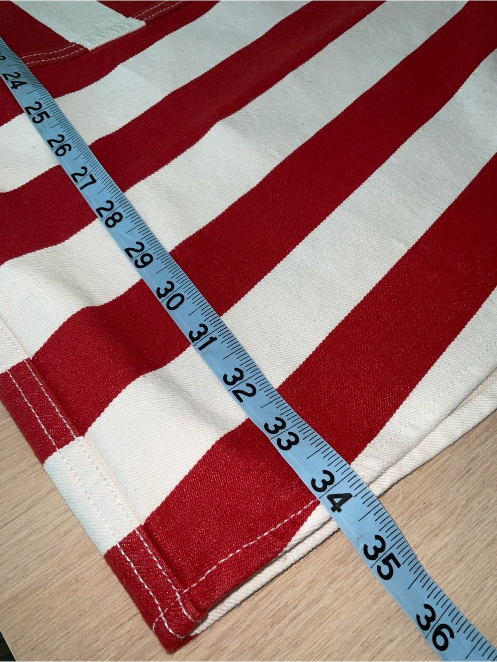 RHODE Nadine Vertical-Strip Midi Skirt with Patch Pockets - Picture 8 of 10